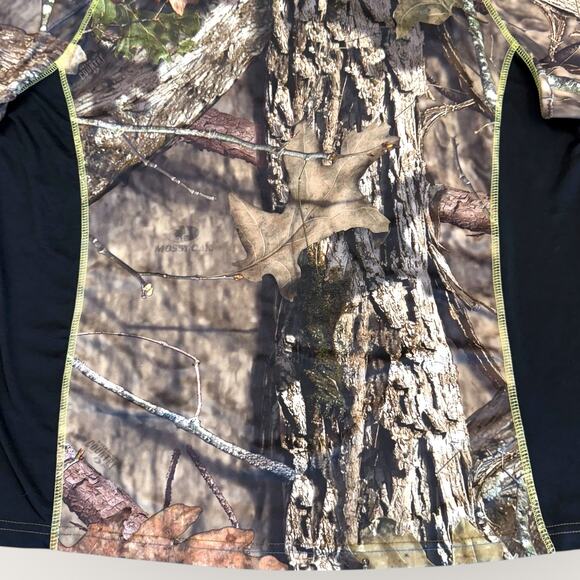 Mossy Oak Mens Short Sleeve Camo Dri More Tech Hunting Jersey T Shirt XL Brown - Picture 7 of 11